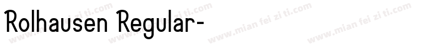 Rolhausen Regular字体转换